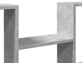 betonszürke szerelt fa fali polc 99 x 15 x 60 cm