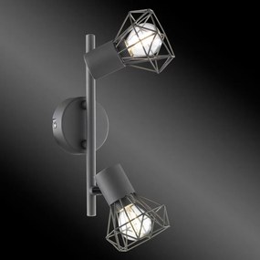 Fekete spotlámpa 8x25 cm Ran – Fischer &amp; Honsel