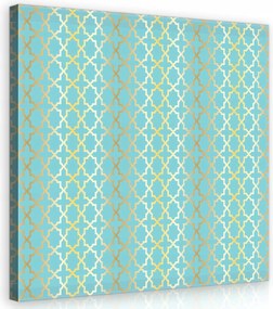 Vászonkép 40x40 Geometrikus minta türkiz arany absztrakt dekoratív fal
