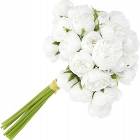 Mesterséges Bazsarózsa Csokor Bazsarózsa Peonie Virágok Fehér, Mint Az Élő