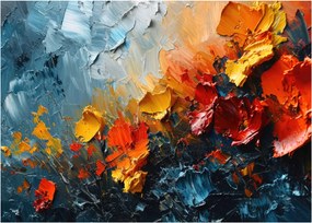 Kép - Virágok absztrakt festménye III. (70x50 cm)