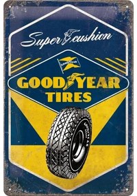 Fém tábla Super Cushion - Good Year Tires, (20 x 30 cm)