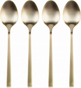 Teáskanál Kávé Acél Arany Szett 4 Db-os
