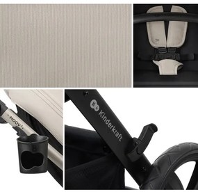 KINDERKRAFT-Kombinált babakocsi 3in1 MOOV 2 Moonlight szürke + autósülés MINK PRO