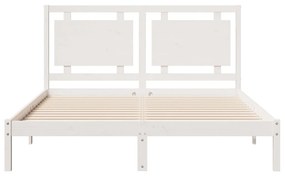 fehér tömör fa extra hosszú ágykeret matrac nélkül 140 x 220 cm