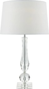 DAR LIGHTING MAC4208 MACY Kristály Asztali lámpa Fehér, Csiszolt króm E27 IP20