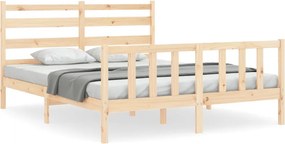 vidaXL tömör fenyőfa ágy matrac nélkül 160 x 200 cm