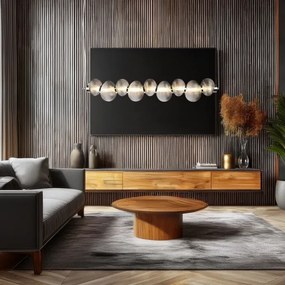 LED csillár kábelen BOLLA LED/32W/230V fényes króm/füstszürke