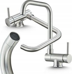 Ablak Alá Hajtható Csaptelep Álló Csaptelep Konyhai Mosogatóhoz Forgatható Kifolyócső