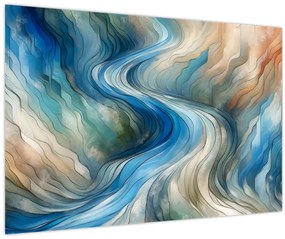 Kép - Absztrakt áramlat (90x60 cm)