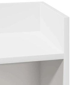 2 db fehér kisasztal polccal 25,5 x 27 x 60 cm