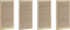 vidaXL Széfajtó 4 pcs Természetes 110 x 2,1 x 59,5 cm Tömör fenyőfa