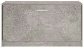 betonszürke szerelt fa cipőtároló pad 80x24x45 cm