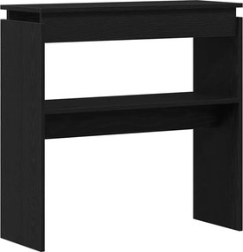 vidaXL Konzolasztal Fekete tölgy 80 x 30 x 80 cm Faanyag