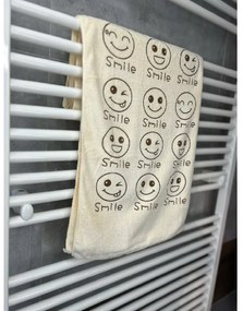 Gyorsan száradó törülköző Smiley bézs A törülközők mérete: 70x140 cm