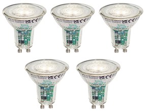 Set van 5 Smart GU10 50mm LED lampen helder 4.7W 345 lm 2200-4000K