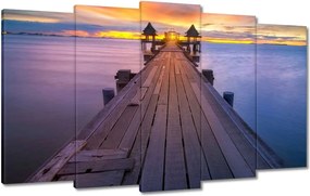 Vászonkép 100x60 Híd naplementekor
