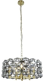 Searchlight 59811-5BSB - Csillár láncon IRIS 5xE14/60W/230V réz