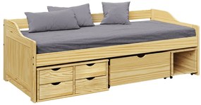 Egyszemélyes ágy 90 cm Moli (természetes). 1065166