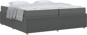 vidaXL Ágykeret matracmal Sötétszürke 200 x 200 cm szövet