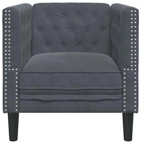 Chesterfield Kanapé Szék Argyle Sötétszürke 71 x 74.5 x 70.5 cm