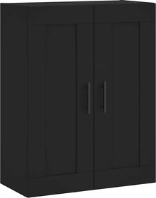 vidaXL fekete szerelt fa fali szekrény 69,5 x 34 x 90 cm