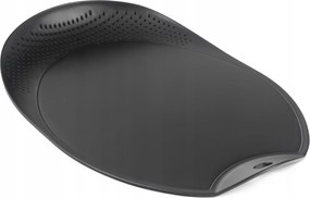 Vágódeszka Műanyag Konyhai Csepegtető Fogantyúval Fekete 38x25cm