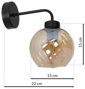 Fali lámpa SOFIA 1xE27/60W/230V barna