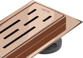 Mexen Flat 360° M01 forgatható vonali lefolyó 70 cm, rózsaarany - 1620070-40