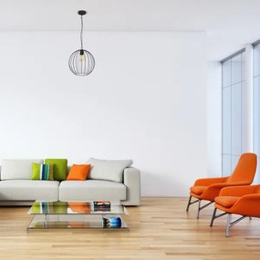 Csillár láncon MERCURE 1xE27/15W/230V fekete