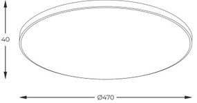 Zuma Line WM-C7300-M-BL - LED mennyezeti lámpatest VERI LED/44W/230V átm. 47 cm fekete