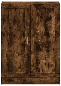 füstös tölgy színű szerelt fa könyvszekrény 82,5x30,5x115 cm