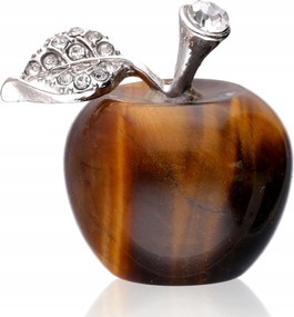 Dekoratív figura Alma Természetes Kő Tigrisszem Bátorság Dekoráció