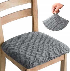 Székhuzat Szék Ülőfelület 40x40cm Szürke Jacquard Rugalmas