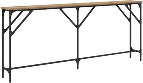 vidaXL Konzolasztal kézműves tölgy 180 x 23 x 75 cm