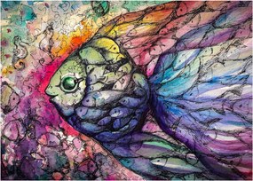 Kép - színes hal (70x50 cm)