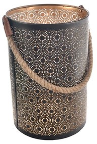 In Decor Fém gyertyatartó Dot fekete, 20 x 20 x 30cm, M