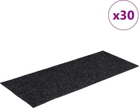 vidaXL öntapadós lépcsőszőnyegek 30 db 60 x 25 cm sötétszürke téglalap alakú