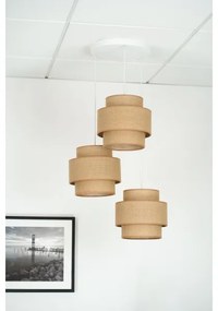 Brilagi - SPACE YUTE 3xE27/15W/230V bézs-fehér függeszték