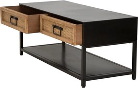 Fekete-natúr színű fém TV-állvány 95x38x38 cm Hanoi – Mauro Ferretti