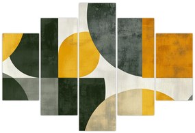 Kép - Olívazöld absztrakció (150x105 cm)