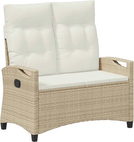 vidaXL Kerti pad Beige és krém 105 x 60 x 112 cm Acél és poliészter