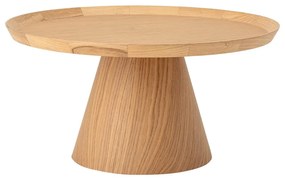 Natúr színű kerek dohányzóasztal tölgyfa dekorral ø 74 cm Luana – Bloomingville
