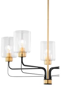 Jupiter 1882 - Rudas csillár CERES 5xE27/15W/230V arany/fekete