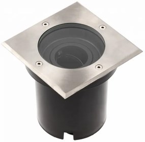 Lámpa Kerti lámpatest BETA-K (négyzet), max.50 W, GU10, IP67, AC220-240V, 50/60Hz, inox