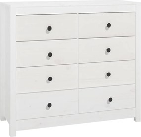 vidaXL fehér tömör fenyőfa kisszekrény 100 x 40 x 90 cm