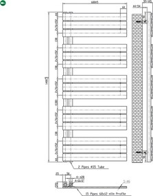 Solaro Design törölközőszárító radiátor 1600x600 mm fehér