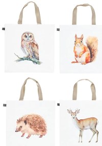 Mókusos bevásárló táska, 40 x 40 cm