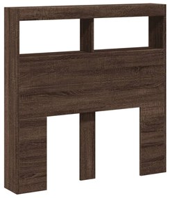 barna tölgy színű áthidalószekrény LED-ekkel 100 x 17 x 102 cm