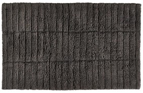 Tiles sötétszürke pamut fürdőszobai kilépő, 80 x 50 cm - Zone